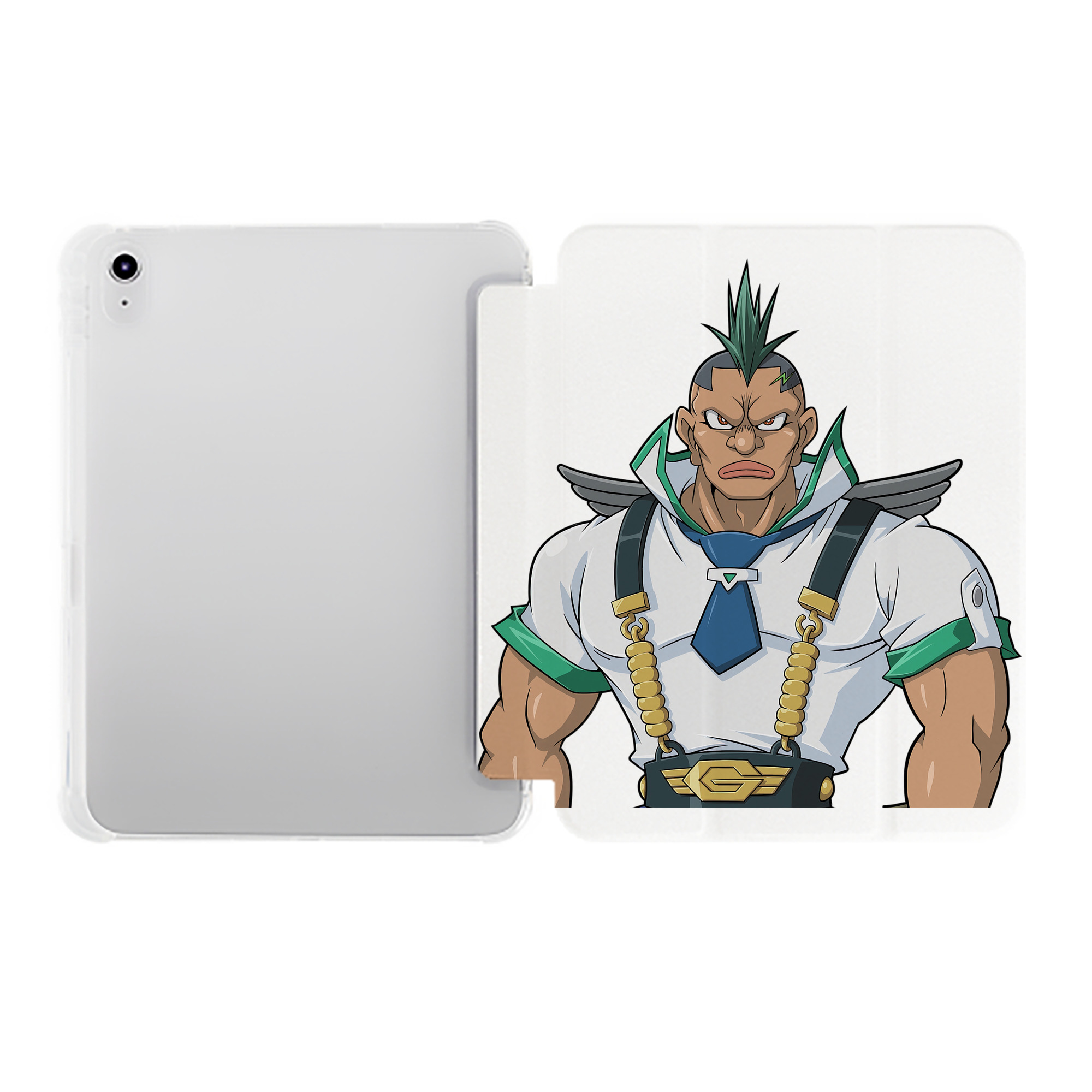 （画像用） 遊☆戯☆王 Yu-Gi-Oh! IPad ケース ペン収納付き 三つ折りスタンド PUレザー×シリコン 対応機種9.5/10.5/10.9インチ